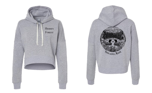 Women's Loon Cropped Hoodie - Gray